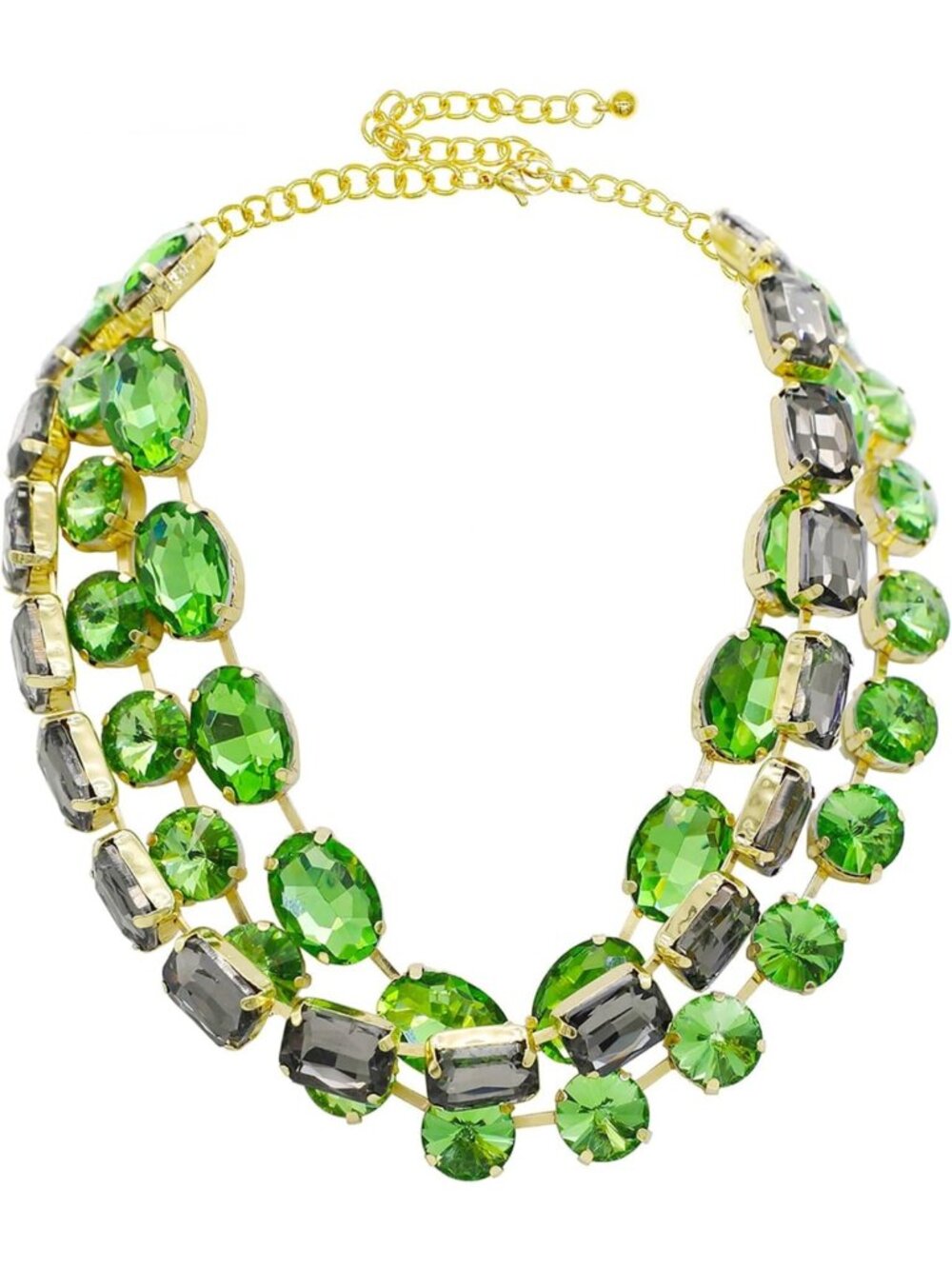 Sparkly Emerald Crystal Rhinestone Choker Necklace for Women - Statement Jewelry